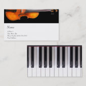 Muziek Visitekaartje voor de Violin-site (Voorkant / Achterkant)