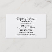 Muziek Visitekaartje (wit terug) (Achterkant)