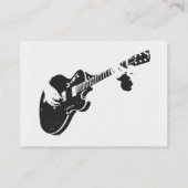 Muziek Visitekaartje - zwarte gitaar (Achterkant)