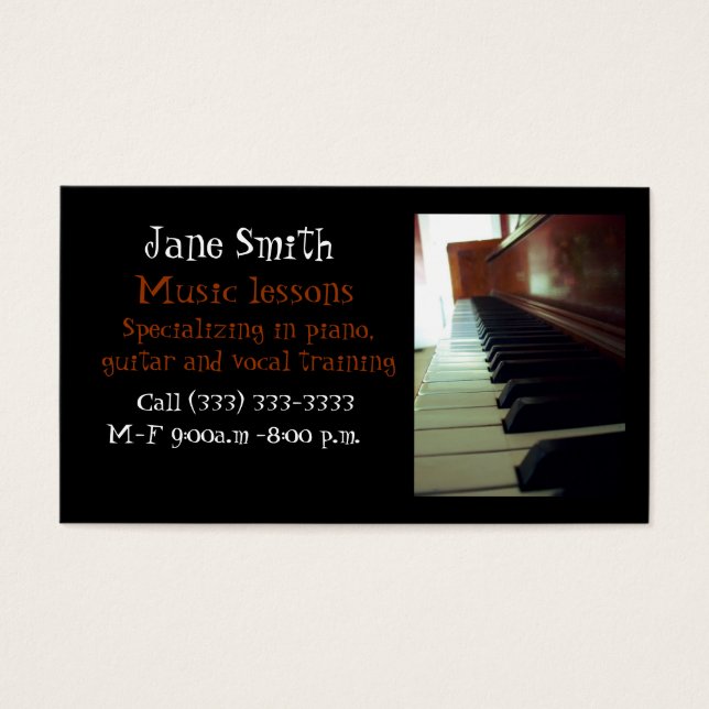 Muziek Visitekaartjes (Voorkant)