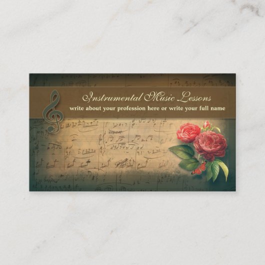 muziek  visitekaartjes (Voorkant)