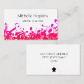 Muziek Visitekaartjes Muziek Docent Instructeur (Voorkant / Achterkant)