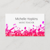 Muziek Visitekaartjes Muziek Docent Instructeur (Voorkant)