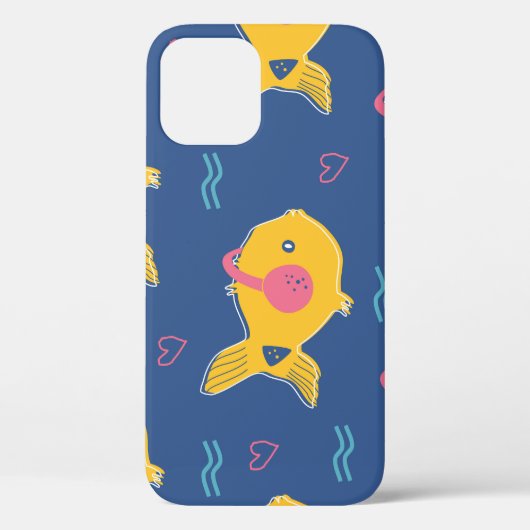 Muziek Vissen: Cartoon Patroon. Case-Mate iPhone Case (Achterkant)