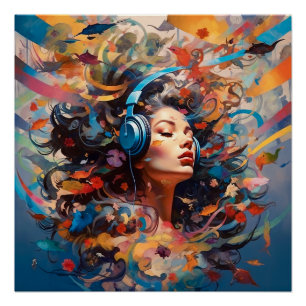 Muziek voedt me perfect poster