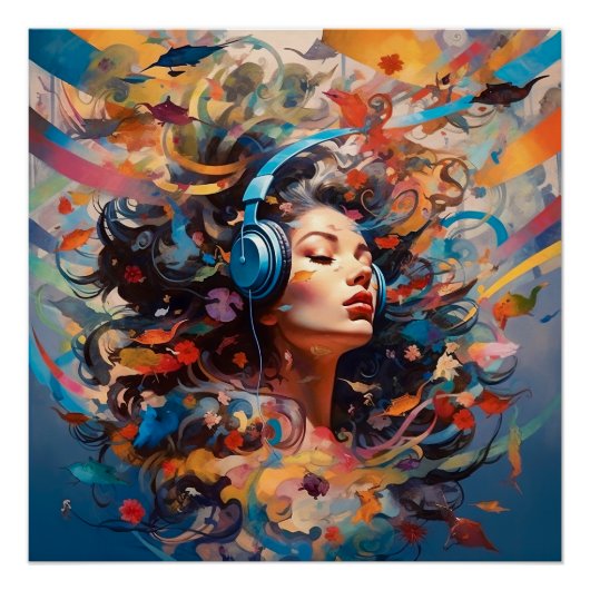 Muziek voedt me perfect poster (Voorkant)