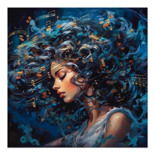 Muziek voedt me perfect poster (Voorkant)