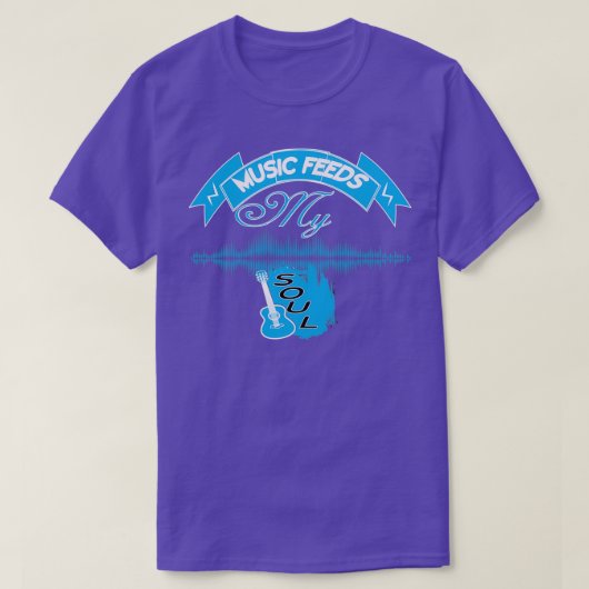 Muziek voedt mijn soep (2) t-shirt (Design voorkant)