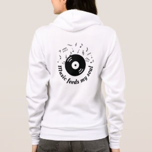 Muziek voedt mijn sol Vinyl Album Hoodie