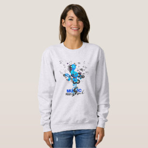 Muziek voedt mijn ziel   Sweatshirt voor dames