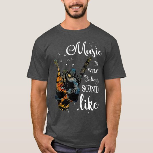 Muziek voelt als vrede t-shirt (Voorkant)