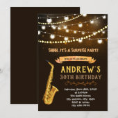 Muziek volwassen verjaardag thema uitnodiging (Voorkant / Achterkant)