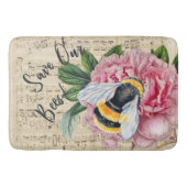 Muziek voor bijen roze pony badmat (Voorkant)