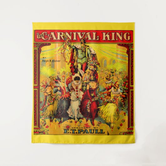Muziek voor circa 1915 vellen The Carnival King Wandkleed (Voorkant)