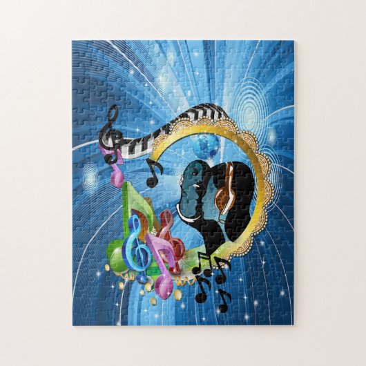 Muziek voor de sol legpuzzel (Verticaal)