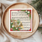 Muziek voor het kerstblad van de Franse Hoorn Servet