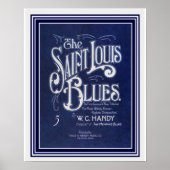 Muziek voor het St. Louis Blues — 16x20 afdrukken Poster (Voorkant)
