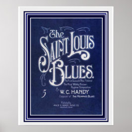 Muziek voor het St. Louis Blues — 16x20 afdrukken Poster