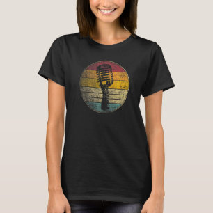 Muziek voor microfoon Song Retro Style T-shirt
