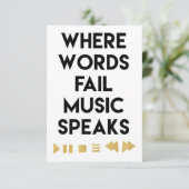 Muziek voor muziek bedankkaart (Staand voorkant)