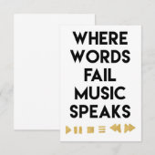 Muziek voor muziek bedankkaart (Voorkant / Achterkant)