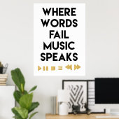 Muziek voor muziek poster (Thuiskantoor)