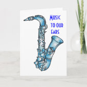 MUZIEK VOOR ONZE VERJAARDAG KAART (Voorkant)