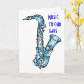 MUZIEK VOOR ONZE VERJAARDAG KAART (Gele Bloem)