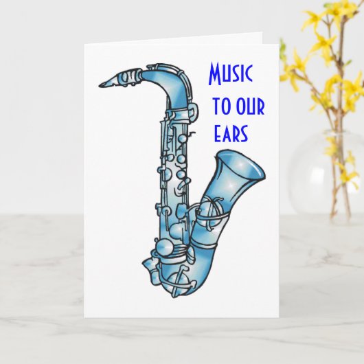 MUZIEK VOOR ONZE VERJAARDAG KAART (Gele Bloem)