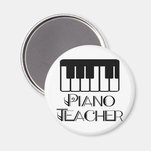 Muziek voor piano-leraar magneet (Voorkant / Achterkant)