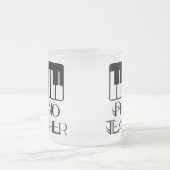 Muziek voor piano-leraar matglas koffiemok (Center)