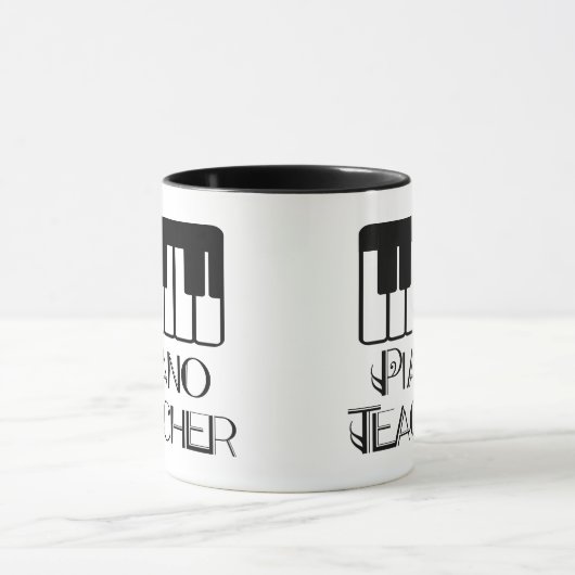 Muziek voor piano-leraar mok (Midden)