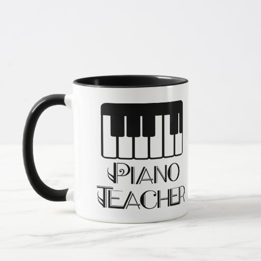 Muziek voor piano-leraar mok (Links)