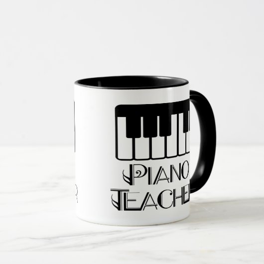 Muziek voor piano-leraar mok (Voorkant rechts)