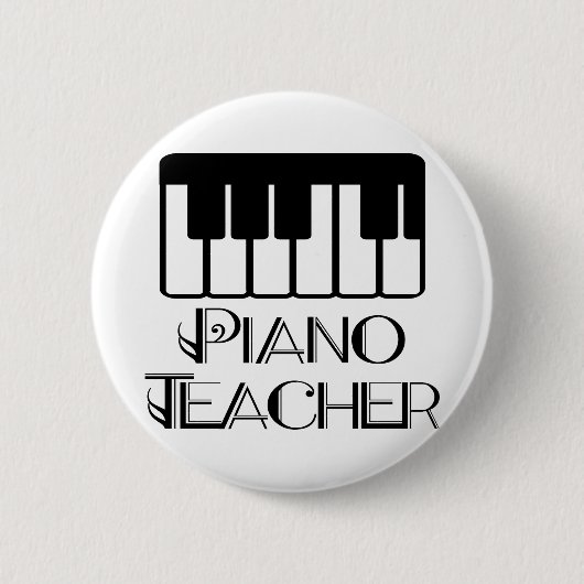 Muziek voor piano-leraar ronde button 5,7 cm (Voorkant)