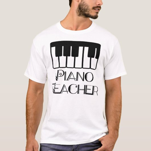 Muziek voor piano-leraar t-shirt (Voorkant)