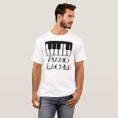 Muziek voor piano-leraar t-shirt (Voorkant volledig)
