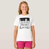 Muziek voor piano-leraar t-shirt (Voorkant volledig)
