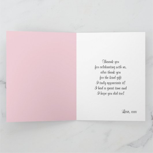 muziek voor volwassenen , bedankt kaart (Binnen)