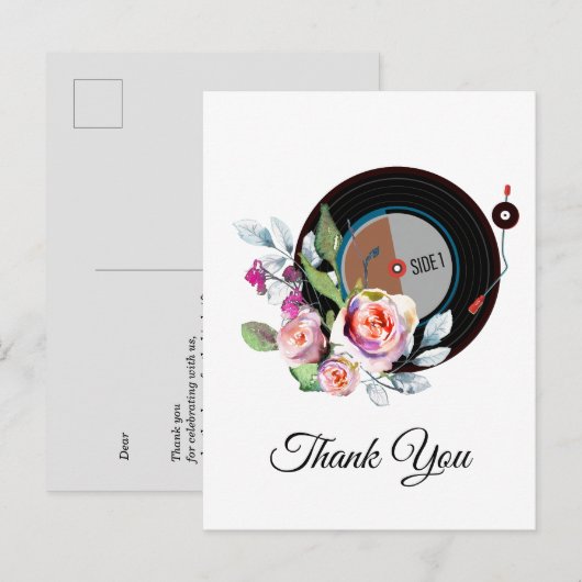 muziek voor volwassenen - bedankt - kaart (Voorkant / Achterkant)