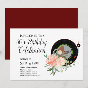 muziek voor volwassenen, verjaardagsfeestuitnodigi kaart