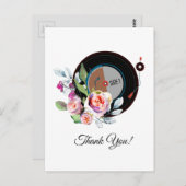 muziek voor volwassenen, vinylrecord bedankt kaart (Voorkant / Achterkant)