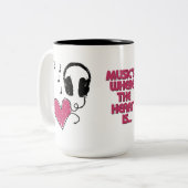 Muziek waar het hart de Mok van de harthoofdtelefo (Voorkant links)