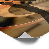 Muziek wast het stof van het dagelijks leven weg poster (Hoek)