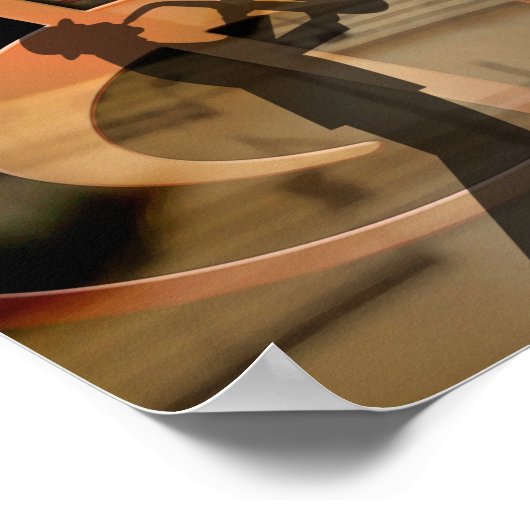 Muziek wast het stof van het dagelijks leven weg poster (Hoek)