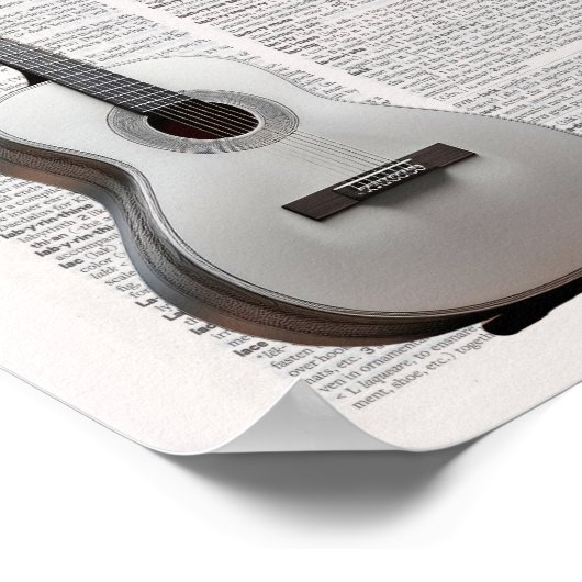 "Muziek wast het stof weg van de ziel Poster (Hoek)