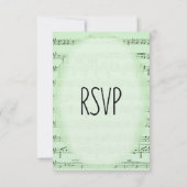 Muziek Weddenschap Groene RSVP met Menu (Achterkant)