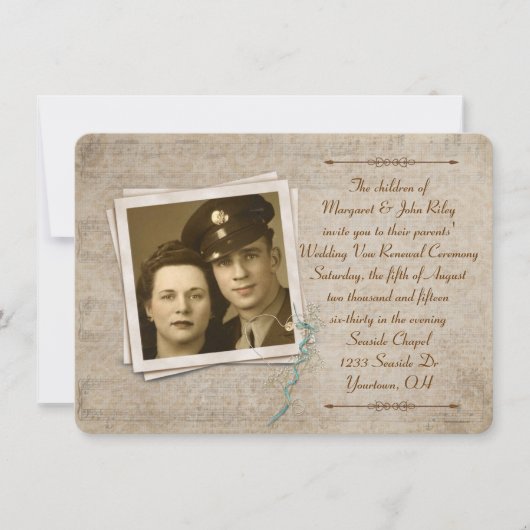  muziek Wedding Vow Renewal Kaart (Voorkant)