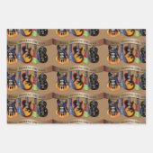 Muziek wekt de sol kleurrijke gitaren inpakpapier vel (Voorkant 2)