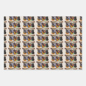 Muziek wekt de sol kleurrijke gitaren inpakpapier vel (Voorkant)